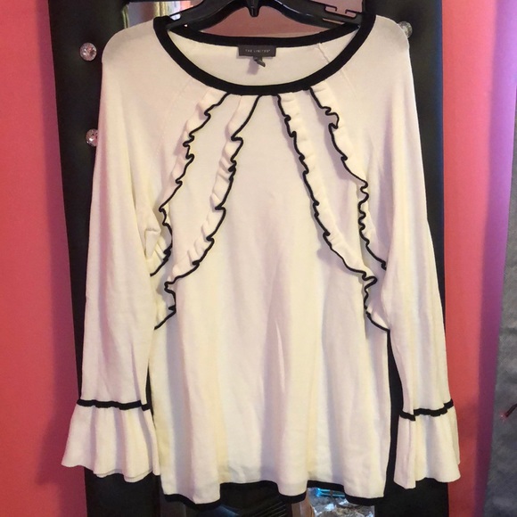 The Limited Tops - The Limited ruffly Top sweater small like new!